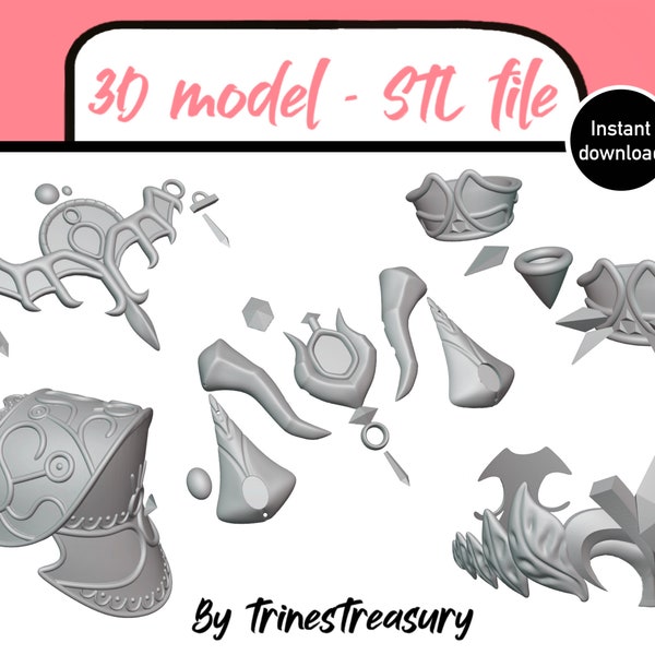 Twilight Princess Zelda Cosplay 3D Modelle - STL Dateien für den 3D Druck