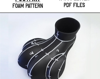 Footpaw pattern + guide - A4 and US letter - Instant digital download