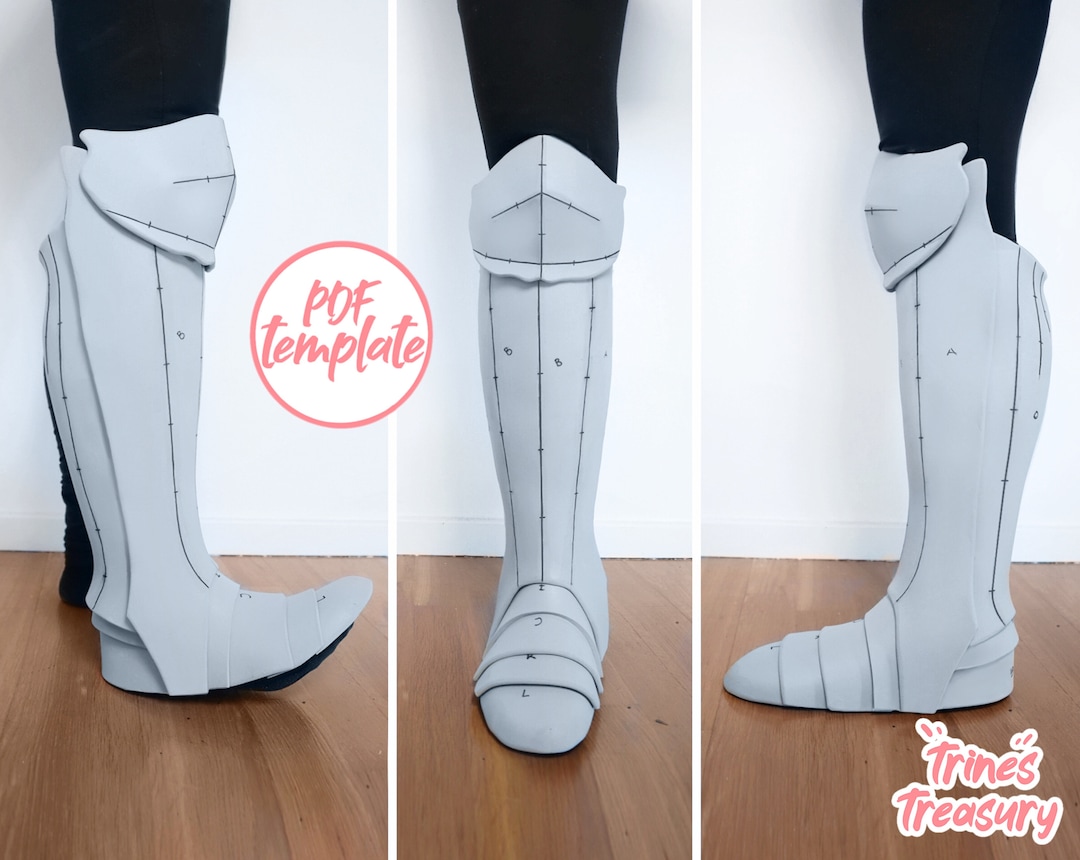 Medieval Leg Armor Pattern for EVA Foam A4 and US Letter Instant Medieval Leg Armor Pattern for EVA Foam A4 and US Letter Instant