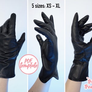 Gloves sewing pattern + guide - Sizes XS - XL! A4 and US letter - Instant digital download