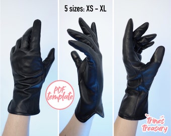 Gloves sewing pattern + guide - Sizes XS - XL! A4 and US letter - Instant digital download