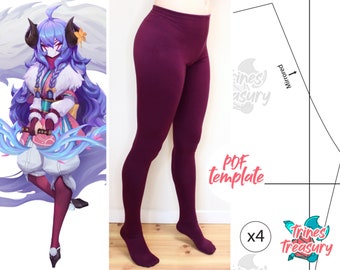 DIY tights for fx. Spirit Blossom Kindred from League of Legends! - Sewing pattern