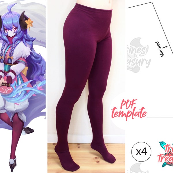 DIY tights for fx. Spirit Blossom Kindred from League of Legends! - Sewing pattern