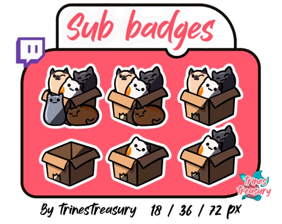 Cat Sub Badges, Twitch Sub Badges