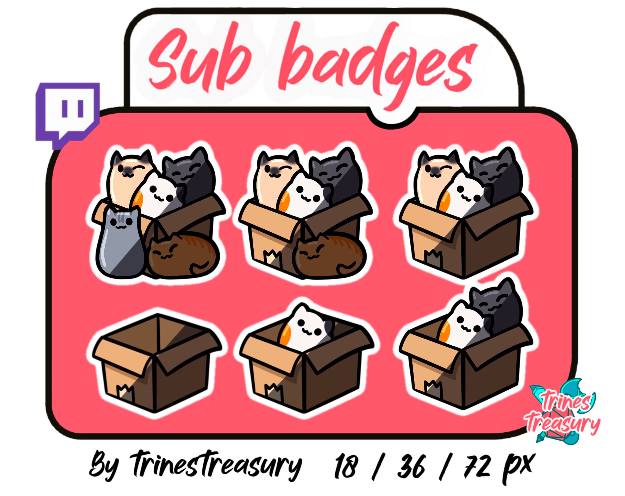 Twitch Sub Badge: Kitty by nicodesign06 on DeviantArt