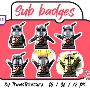 6 Solaire sub badges for Twitch!
