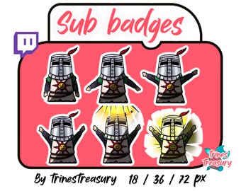 6 Solaire sub badges for Twitch!