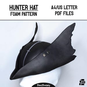 Hunter hat pattern + guide - A4 and US letter - Instant digital download