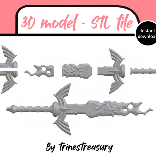 Decayed/Broken Master Sword 3D model - STL files for 3D printing