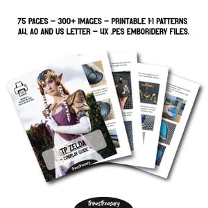 Guide de cosplay Zelda de Twilight Princess + patrons (formats A4, A0 et Lettre US) + fichiers de broderie image 2