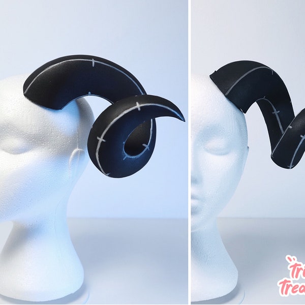 Big ram horn pattern for EVA foam - A4 and US Letter - Instant digital download!