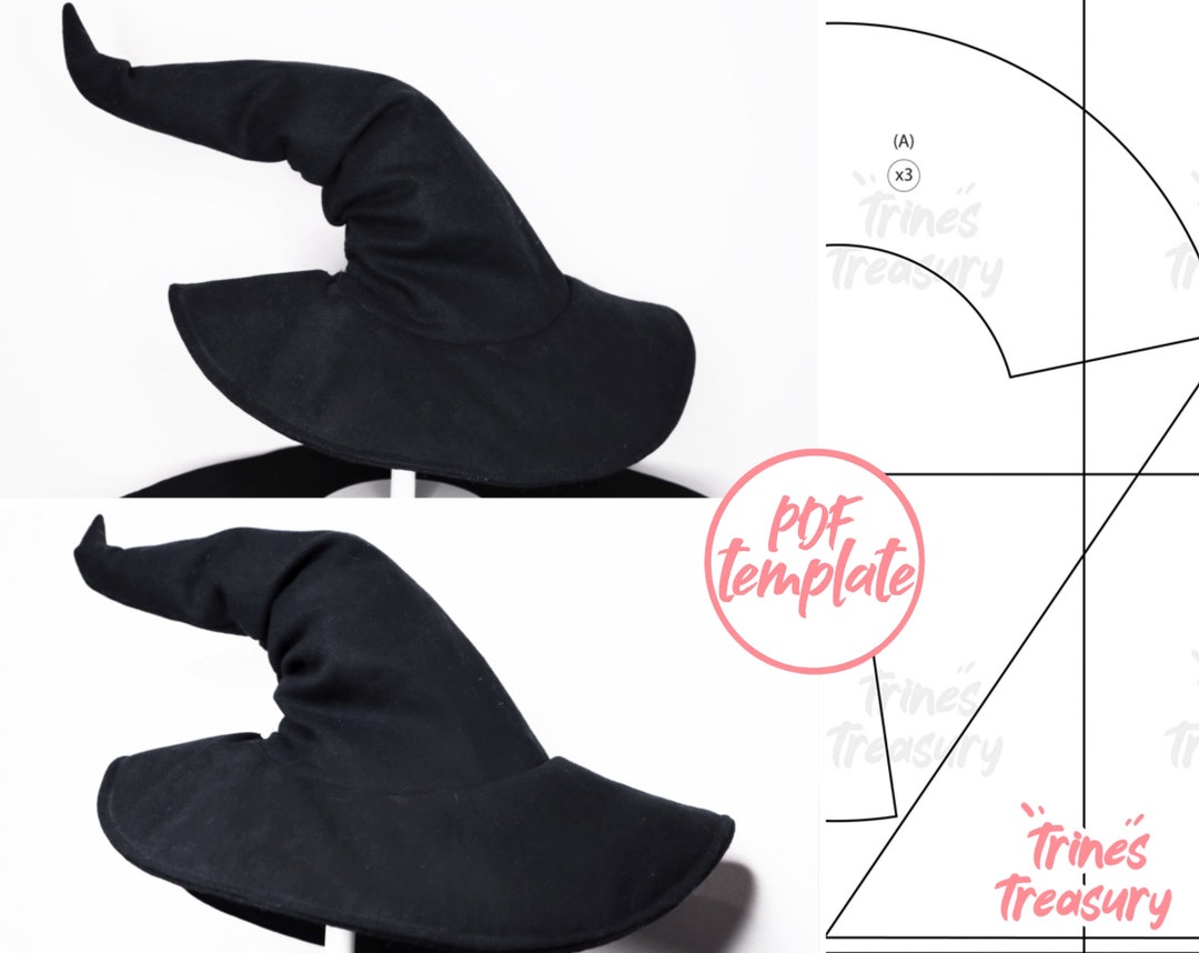 Wizard/witch Hat Guide  Sewing Pattern A4 and US Letter