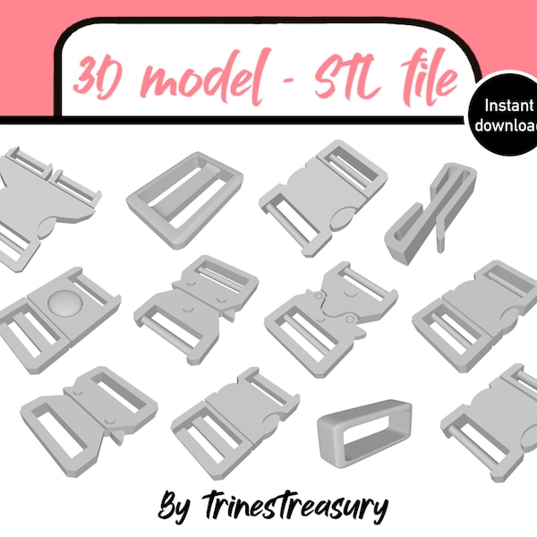 Nylon Buckles Stl Etsy