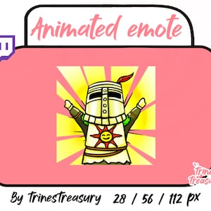 Animated Solaire praise the sun emote for Twitch/Discord/YouTube etc.