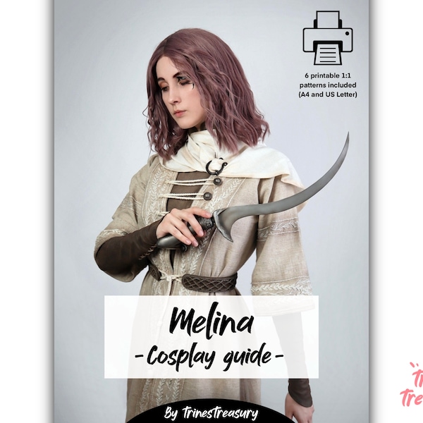 Elden Melina - Cosplay Anleitung als E-Book + A4 und US Letter Schnittmuster