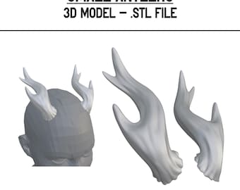 Small antlers 3D models - STL file for 3D printing