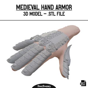 Mittelalterliche Handrüstung 3D Modelle - STL-Dateien für den 3D/Harzdruck