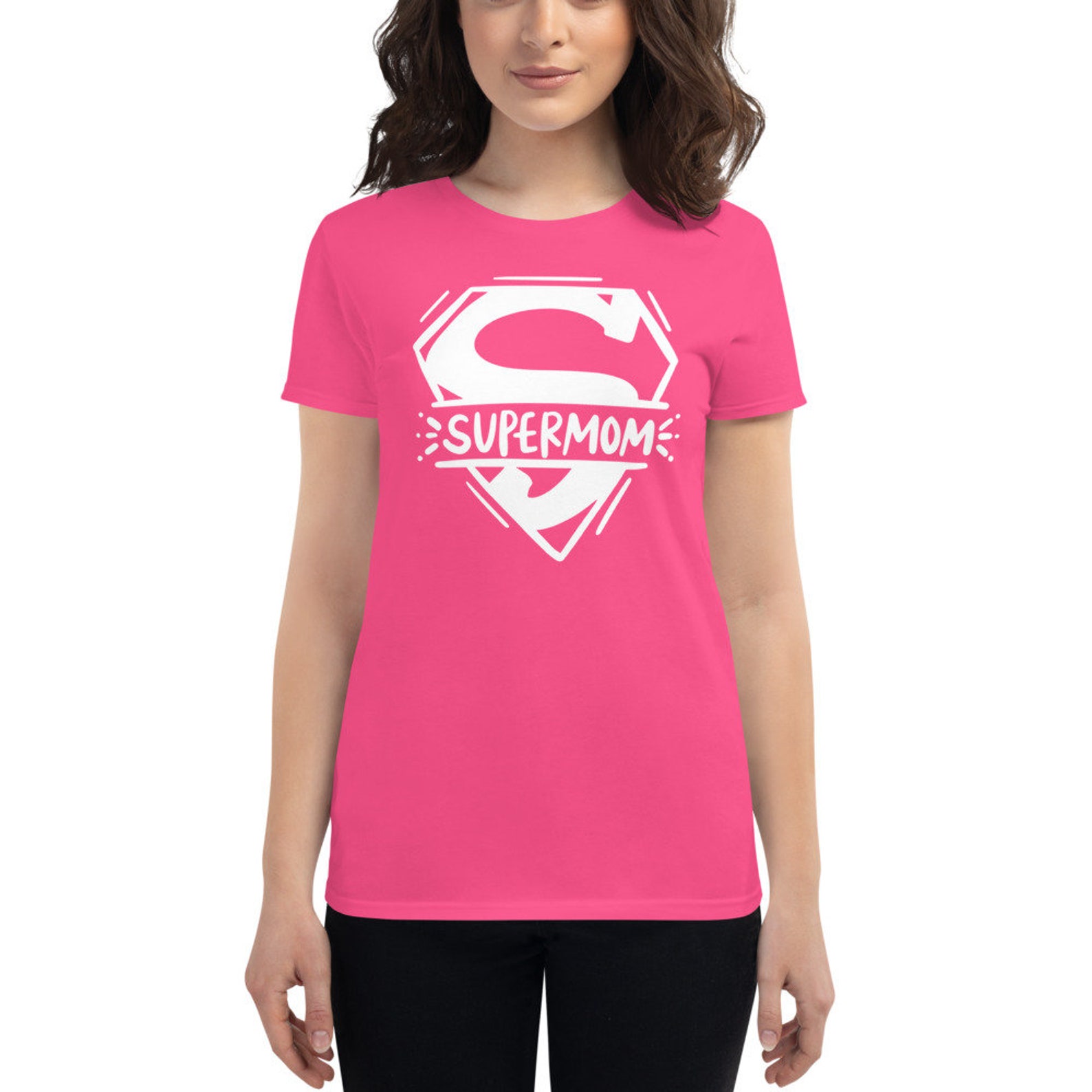 Supermom T Shirt Super Family Shirt Super MOM Christmas | Etsy