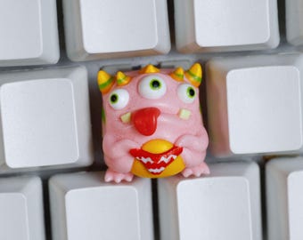 Handmade Monster Inc Resin Keycap: Custom Mechanical Keyboard Decoration