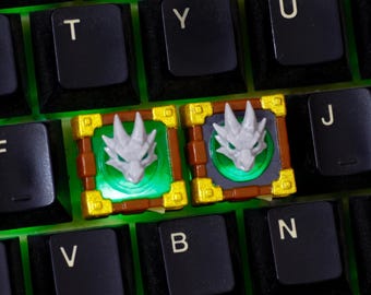 Handmade Keycap, Death Curse Keycap, Cherry MX Mechanical Keyboard Accessory