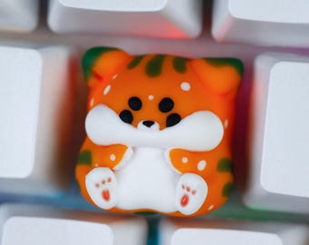 Handmade Custom Cat Keycaps, Resin Mechanical Keyboard Accessories