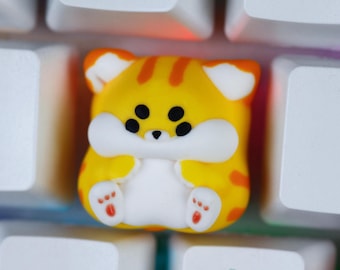 Ginger Cat Artisan Keycap, Customsed for Mechanical Keyboard, Personalized ESC Keycap