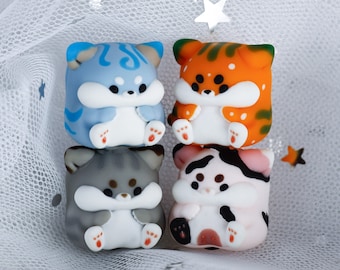 Animal keycap set - artisan cat keycap - accessories for mechanical keyboard