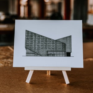 Mann Island Liverpool, RIBA North, Open Eye Gallery, Liverpool Waterfront, Liverpool Drawing, Modern Architecture Print, Liverpool Print