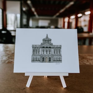 Gold Leaf Liverpool Town Hall Artwork, Gold Leaf Liverpool Wall Art, Liverpool Wedding, Wedding Gift, Liverpool Art Print