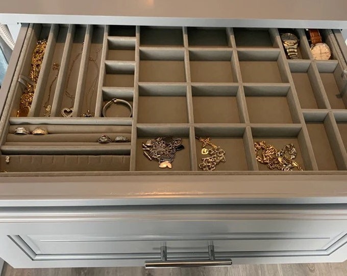 Custom Velvet Jewelry Organizer Trays: Drawer Inserts, Jewelry Storage