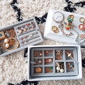 Jewelry Organizer Trays, Vintage Jewelry Box, Drawer Inserts, Jewelry Holder, Case, Jewelry Display, Home Decor Gift, Jewelry Storage