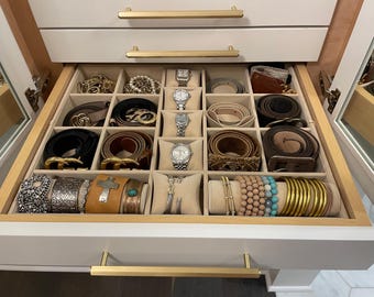 Custom Velvet Jewelry Organizer Trays: Drawer Inserts, Closet Storage