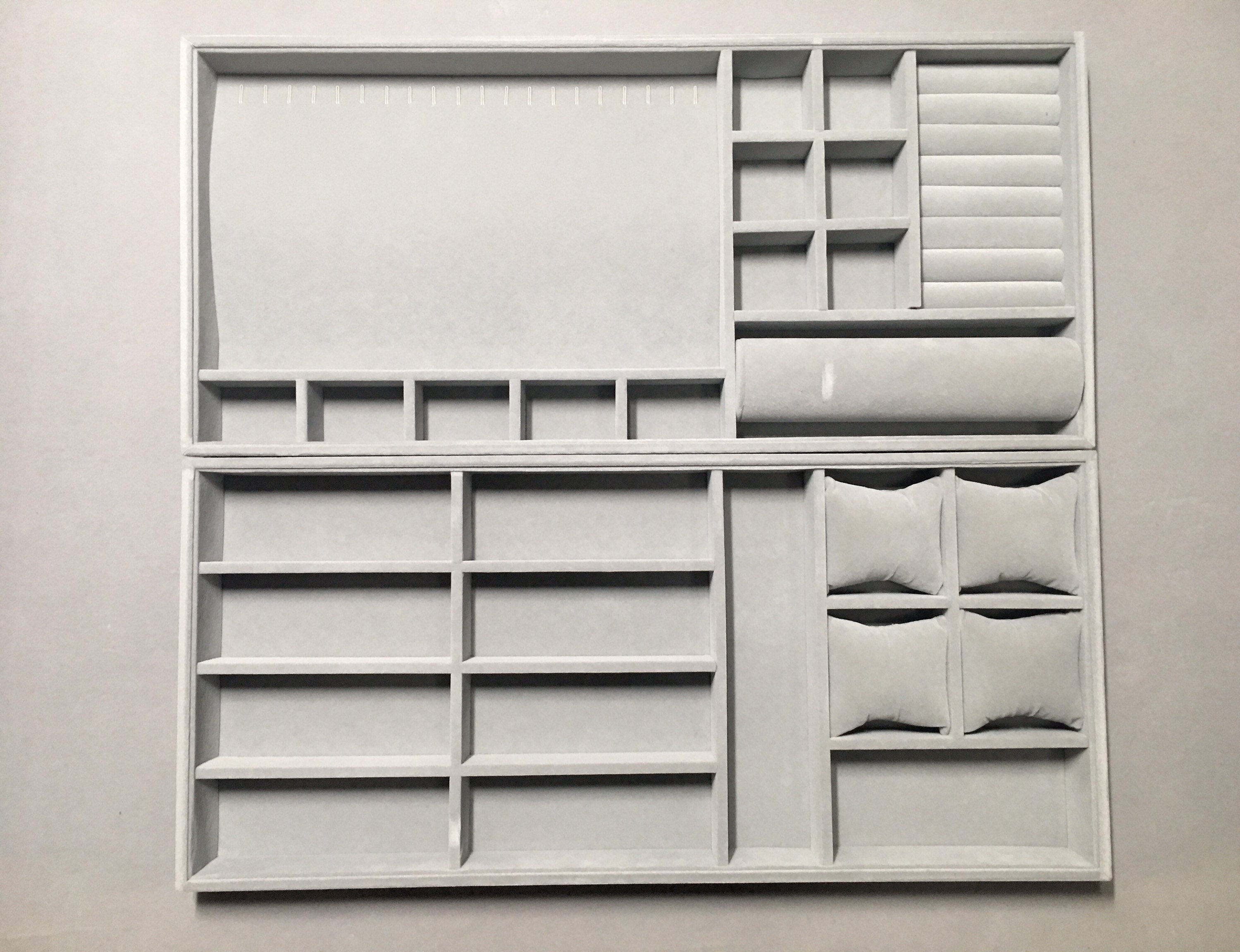 Portagioie Vassoio In Legno Espositore Gioielli Barre Collane Anelli - Foto 10