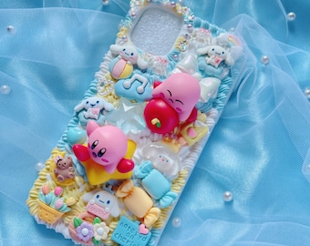 Z flip 7 phone case,Kirby phone case, Anime theme phone case,Custom phone case, Decoden phone case, for all device,Random Kirby Doll