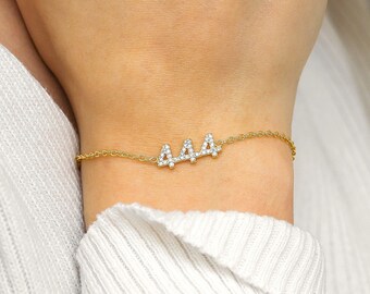 444 engelnummer armband ∙ 444 geluksnummer armband ∙ spirituele sieraden ∙ een wens doen ∙ cadeau voor haar ∙ 444 armband ∙ 11 11