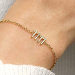 1111 Diamond Angel Number Bracelet | 1111 Lucky Number Bracelet | Spiritual Jewelry | Make A Wish | Gift For Her | 1111 Gift