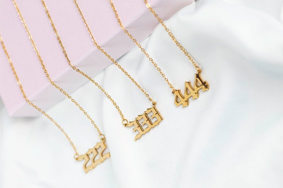 Angel Number Necklace, 111, 222, 333, 444, 555, 666, 777, 888 999 , Lucky  Number Necklace , Number Necklace, Valentines gifts , Gift for her