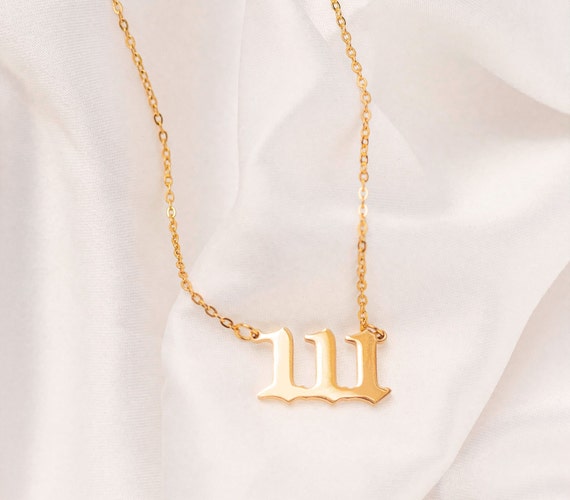 111 angel clearance number necklace