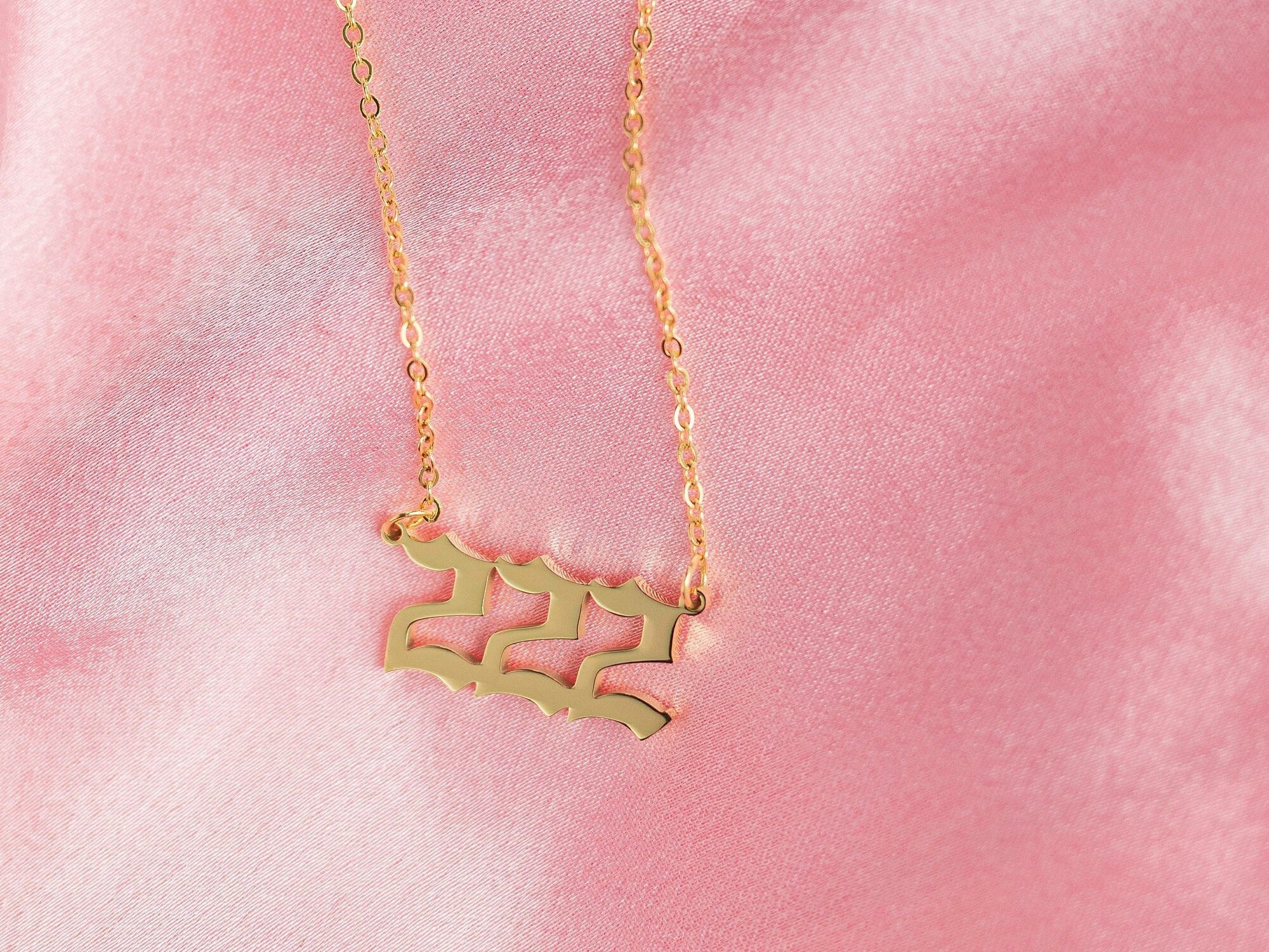 222 Angel Number Necklace Waterproof 