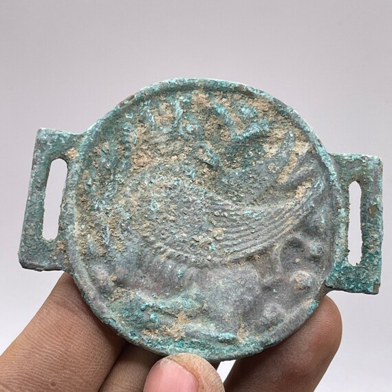 Spectacular Ancient Old Roman Bronze Buckle Depic… - image 8