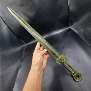 Spectacular Ancient Roman Wonderful Bronze Excellent Big Sword Great Antiques Collection