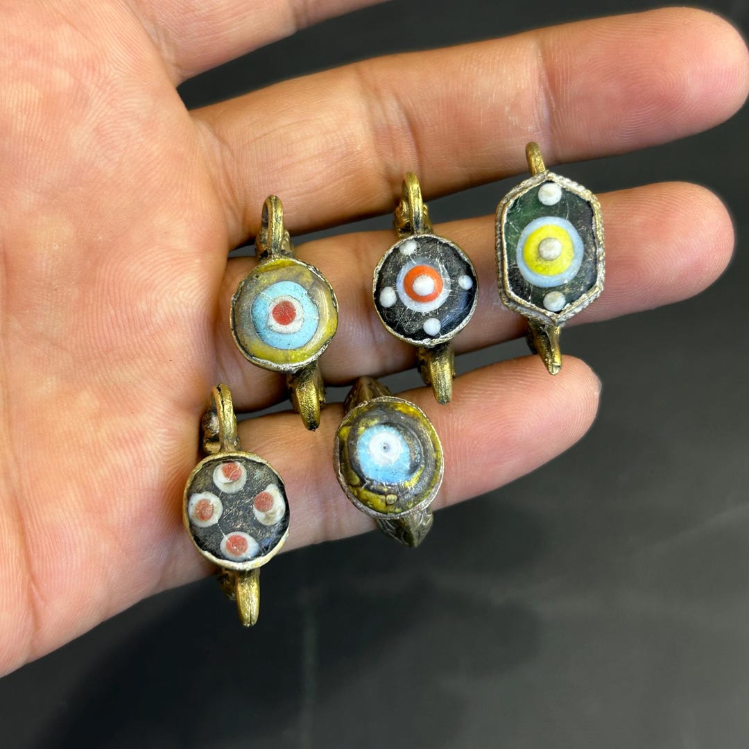 5 Ancient Near Eastern Mosaic Evil Eye Rings - Etsy