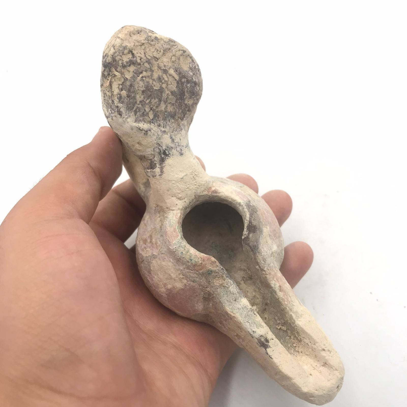 古代ローマのテラコッタ製オイルランプ：博物館級、西暦200～300年頃