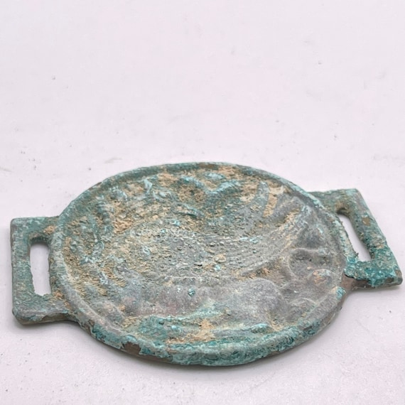 Spectacular Ancient Old Roman Bronze Buckle Depic… - image 10