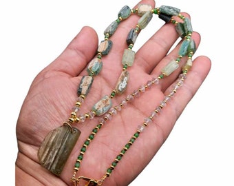 Ancient Roman Iridescent Glass Bead Necklace - Rare Strands