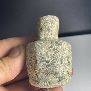 Beautiful Lovely Authentic Ancient Very Old Roman Glass Unique Bottle Origin Afghanistan Circa 200-300AD
