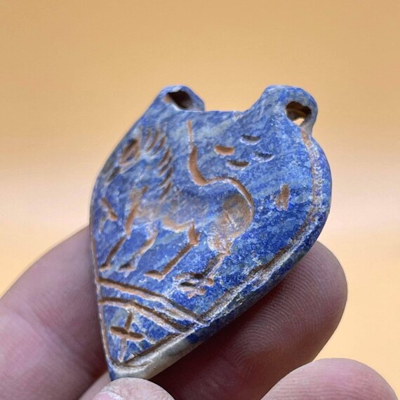 Rare Ancient Old Lapis Lazuli Stone Horse Animal … - image 6