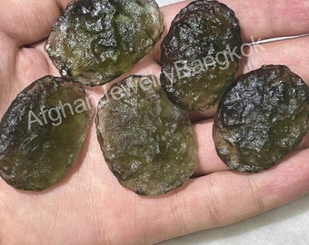 1 Large Piece Natural Certified Moldavite Crystal / Genuine Moldavite/ Raw Moldavite / Reiko Crystal Healing / Moldavite From Czech Republic