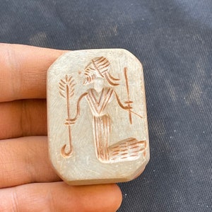 Vicino Oriente, antica pietra, re romano, incisioni, raro, meraviglioso, adorabile timbro con sigillo, amuleto