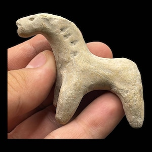 Authentic Ancient Near Eastern Old Terracotta Animal Statue Carved Rare Unique